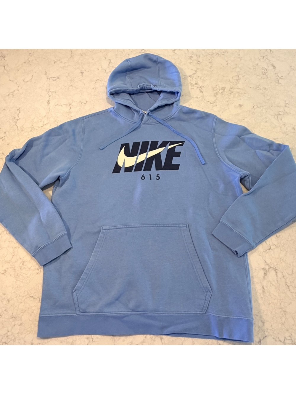 Nike Club Hoodie Light Blue Graphic Pullover Sweatshirt 615 Nashville Mens Large